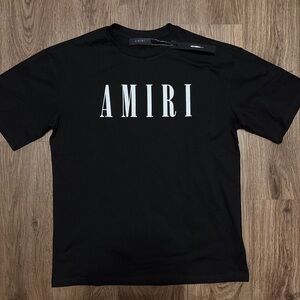 AMIRI Black and White Logo Tee